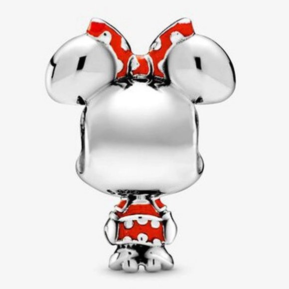 Disney Minnie Mouse Red and Silver Bracelet Charm - Picture 3 of 4